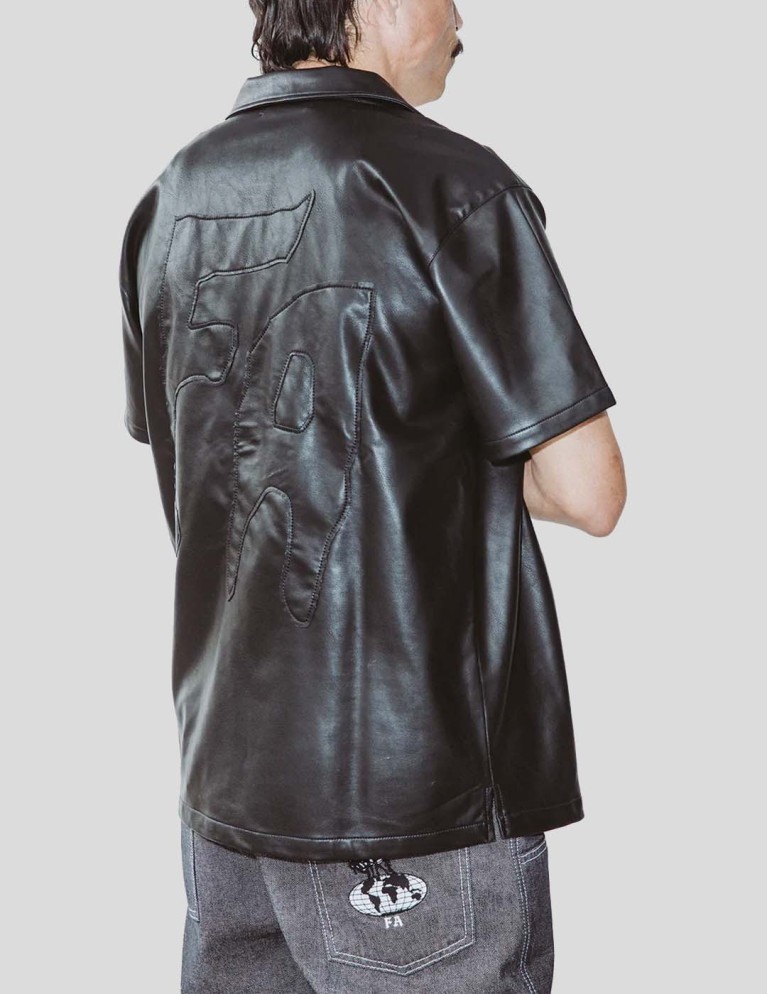 Camisa FUCK AWESOME seduzione club camicia nero